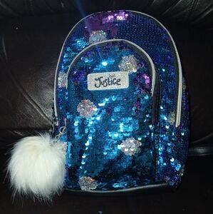 Justice sequin mini backpack